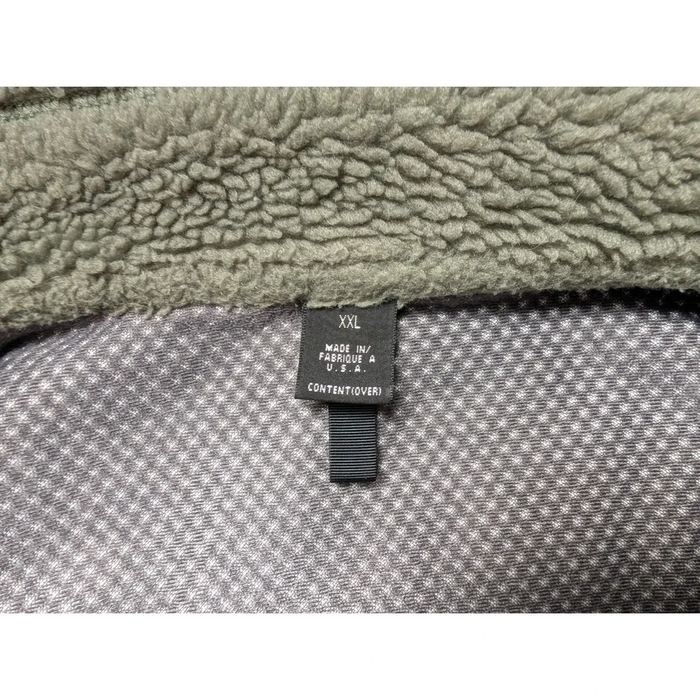 Vintage Patagonia Retro-X Deep Pile Fleece Shepra Vest Full Zip Olive  XXL 90s